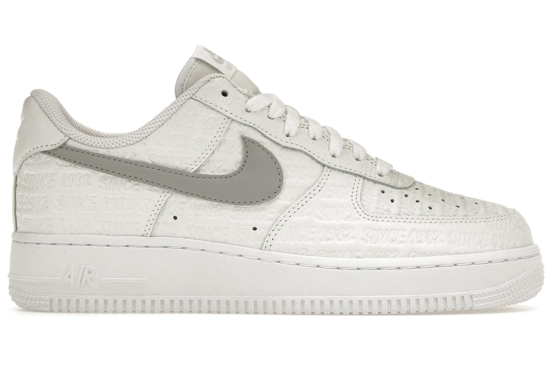 Pre-owned Nike Air Force 1 Low Since 1982 (women's) In Summit White/metallic Silver-white-sail