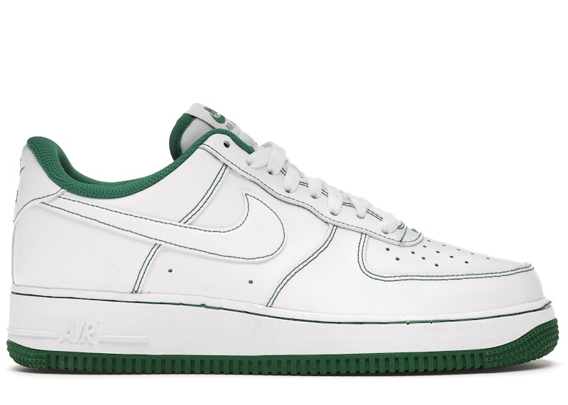 nike air force 1 white and green