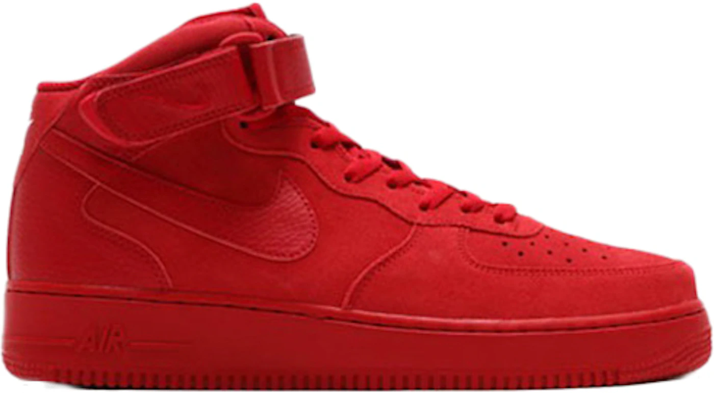 NIKE AIR FORCE 1 MID LV8 High Top Sneakers Gym Team Red Youth Size6.5  820342-600