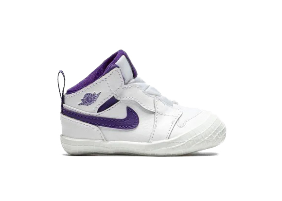 Jordan 1 Crib Bootie White Court Purple (I) Infant - AT3745-151 - US