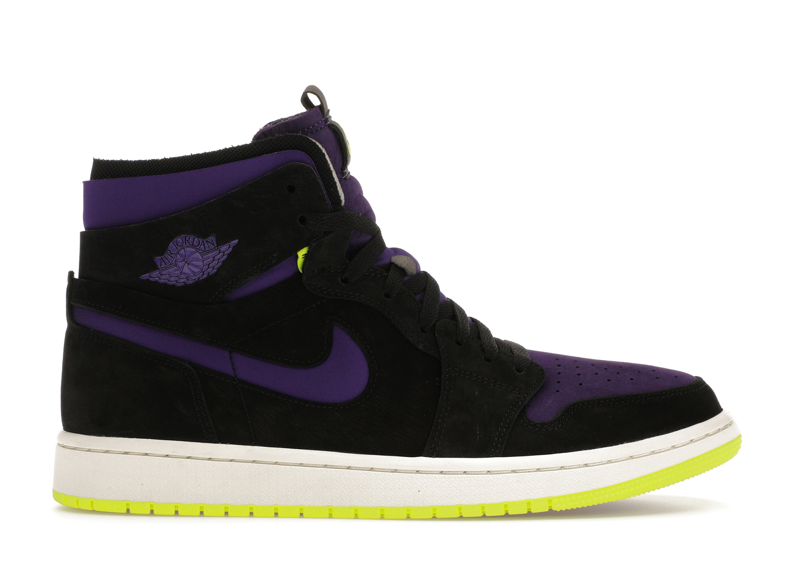 Jordan 1 High Zoom Air CMFT Black Court Purple Lemon Venom