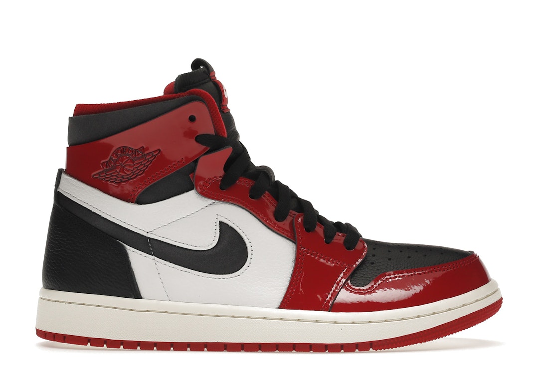 Pre-owned Jordan 1 High Zoom Air Cmft Patent Chicago (women's) In Gym Red/white/black