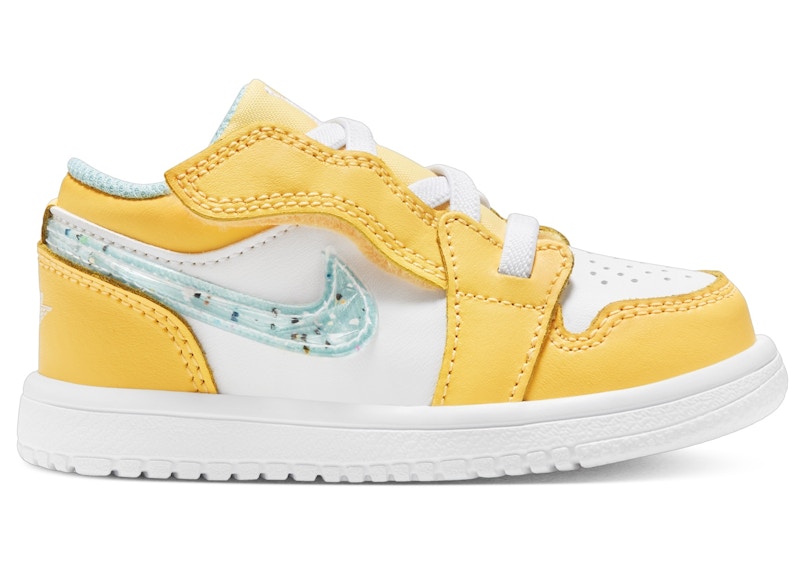 Pre-owned Jordan 1 Low Alt Se Glacier Ice Sneakers In Citron Pulse/white/action Green