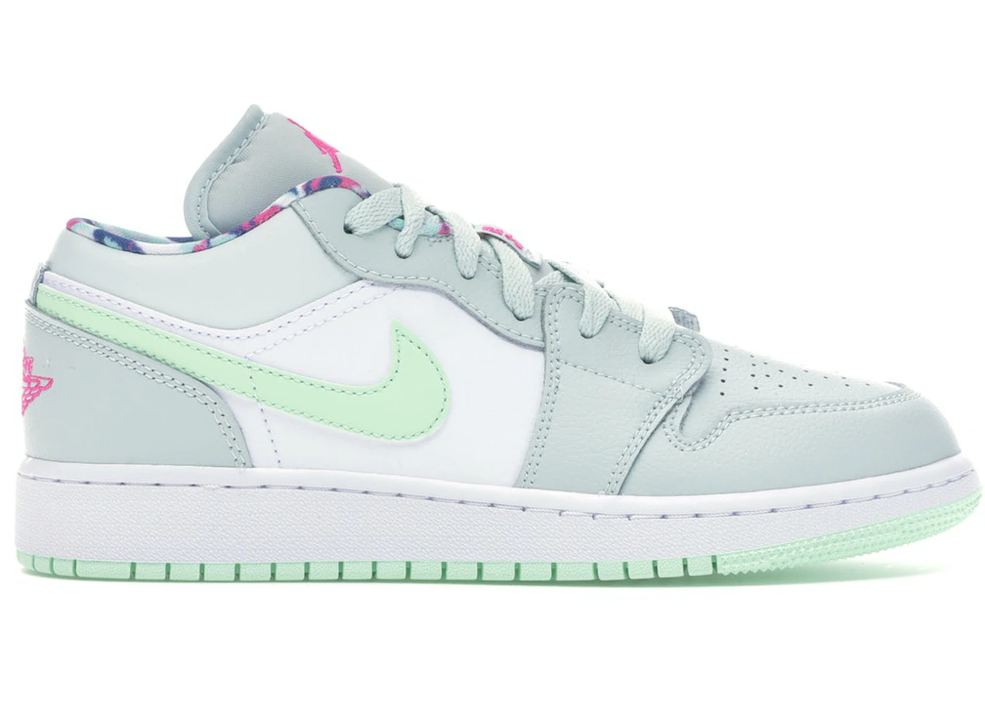 Jordan 1 Low Barely Grey Frosted Spruce GS Kids 554723 051 US