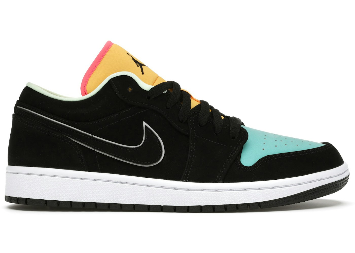 Jordan 1 Low Black Aurora Green Laser Orange - CK3022-013