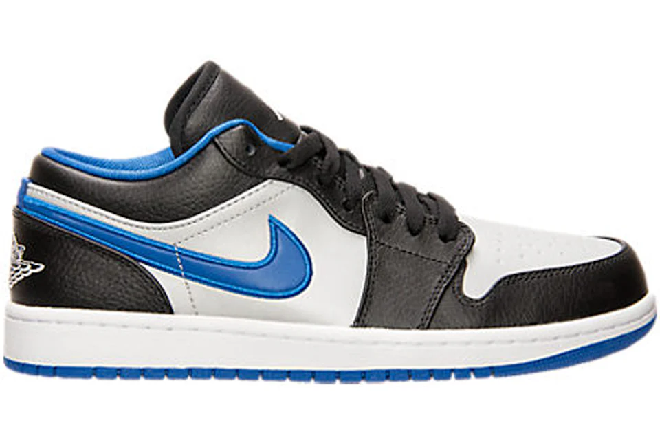 Jordan 1 Low Black Game Royal Metallic Platinum Men s 553558 007