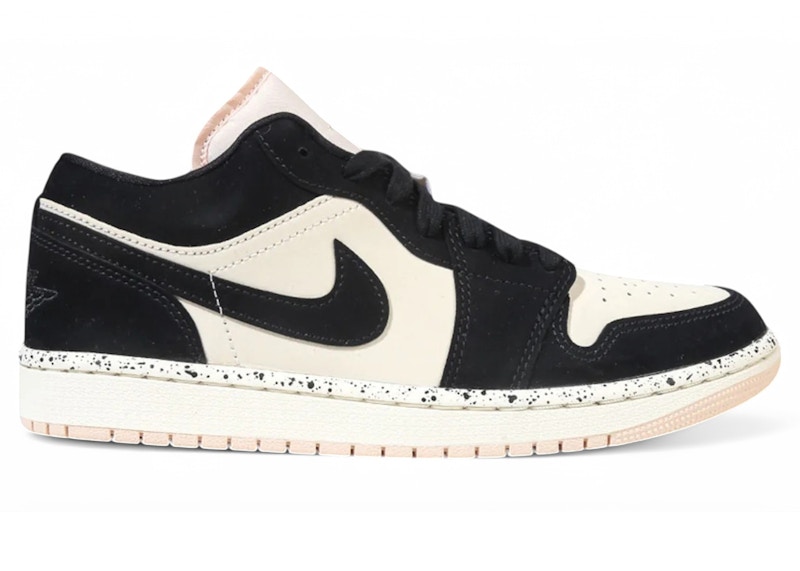 Pre-owned Jordan 1 Low (speckled Midsole) (women's) Sneakers In Black/guava Ice In Multi