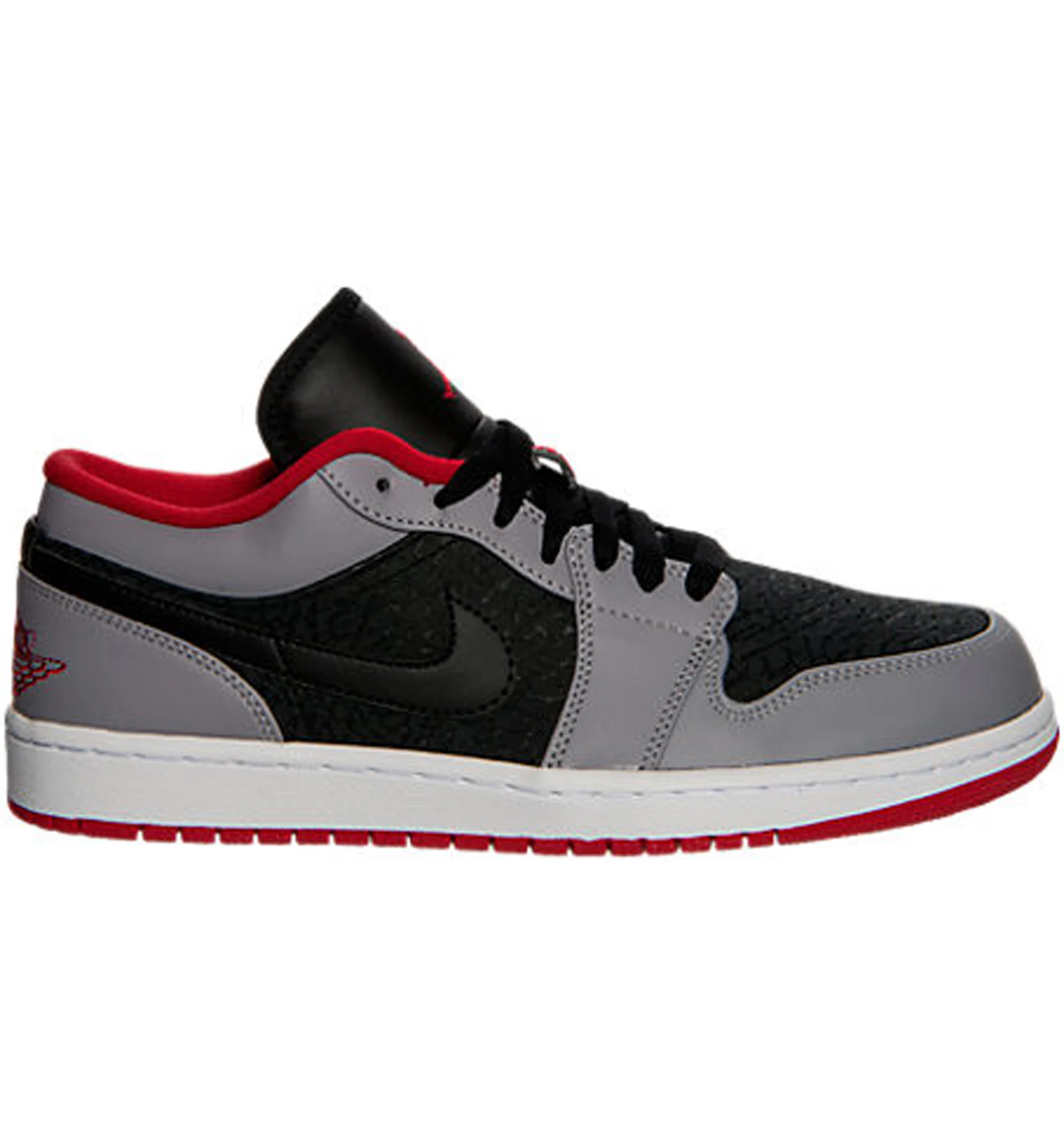 Jordan 1 low cut top black red