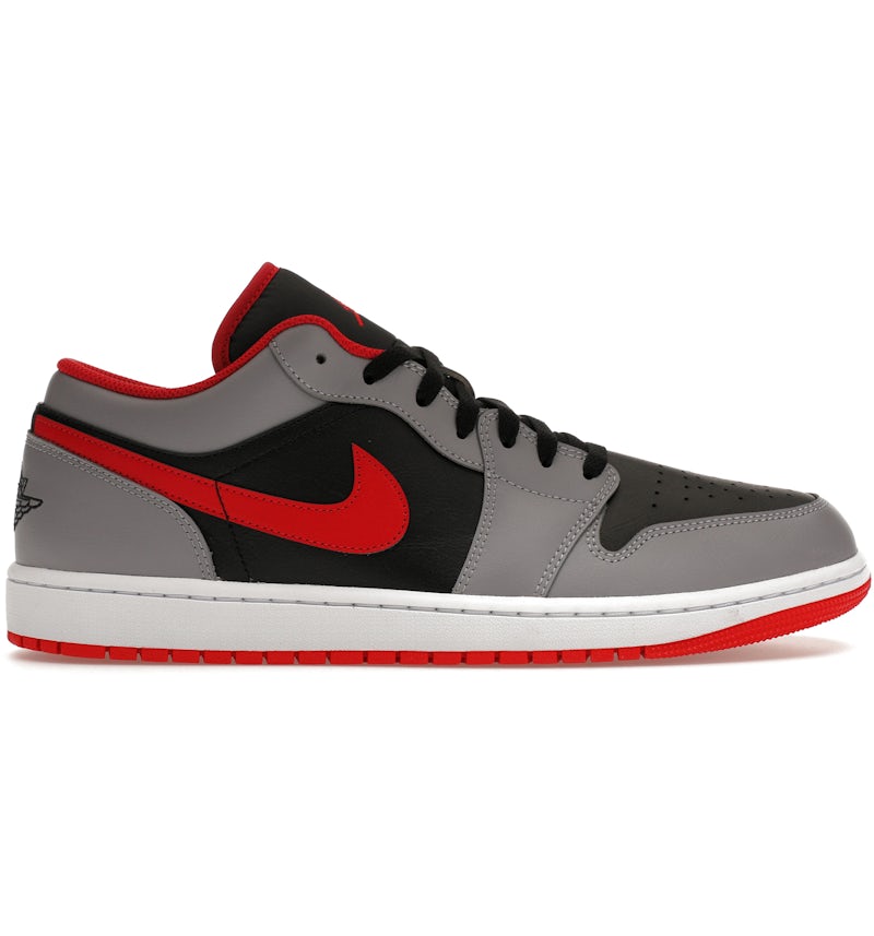 Jordan Low Black Light Smoke Grey Gym Red Men's 553558-060 US