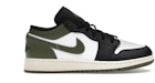 Jordan 1 Low Black Toe Medium Olive (GS)