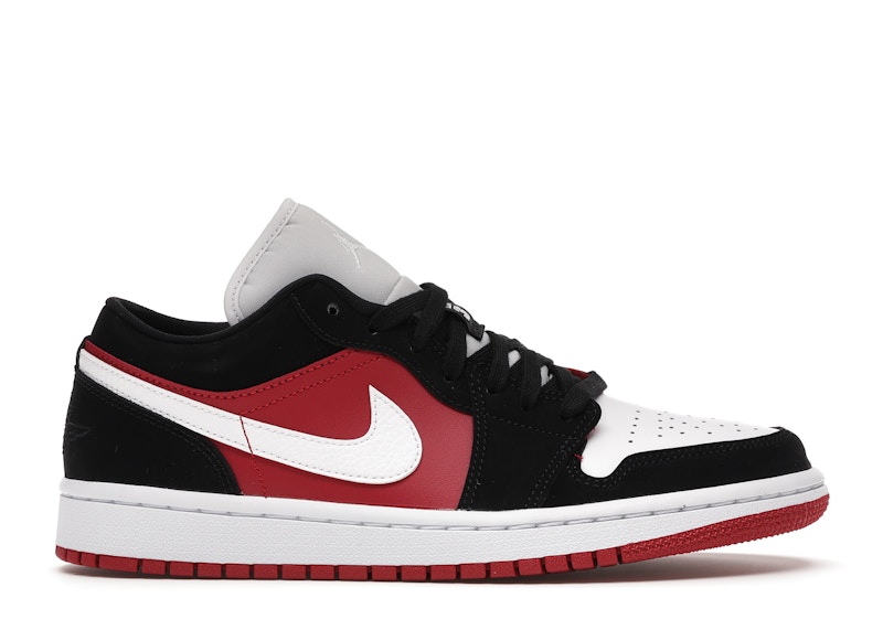 jordan 1 low red white and black