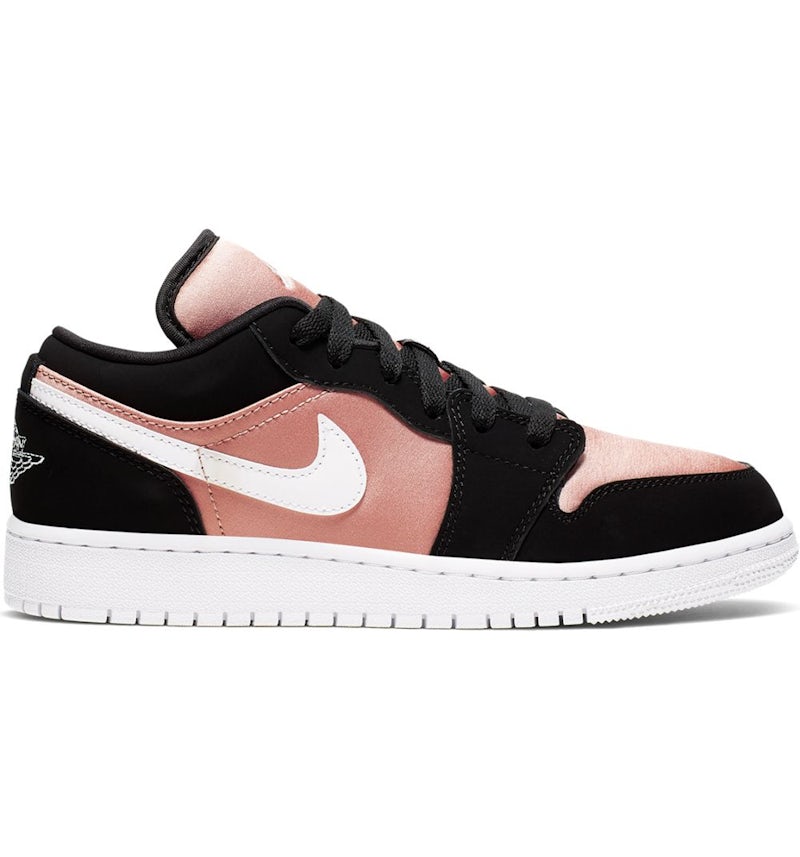 Jordan 1 Low Black White Rose Gold GS 554723 090 US