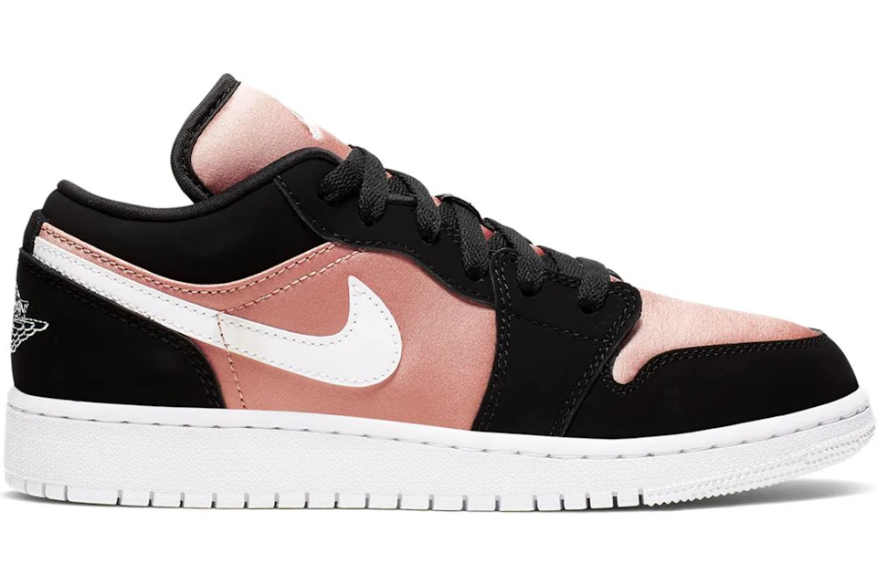 Jordan 1 Low Black White Rose Gold GS Kids 554723 090 US