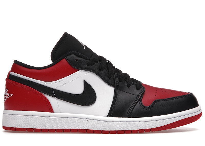 Jordan 1 Low Bred Toe Men's - 553558-612 - US