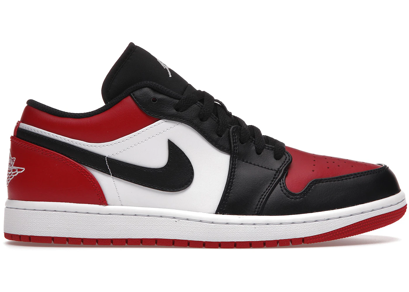 Jordan 1 Low Bred Toe Men's - 553558-612 - US