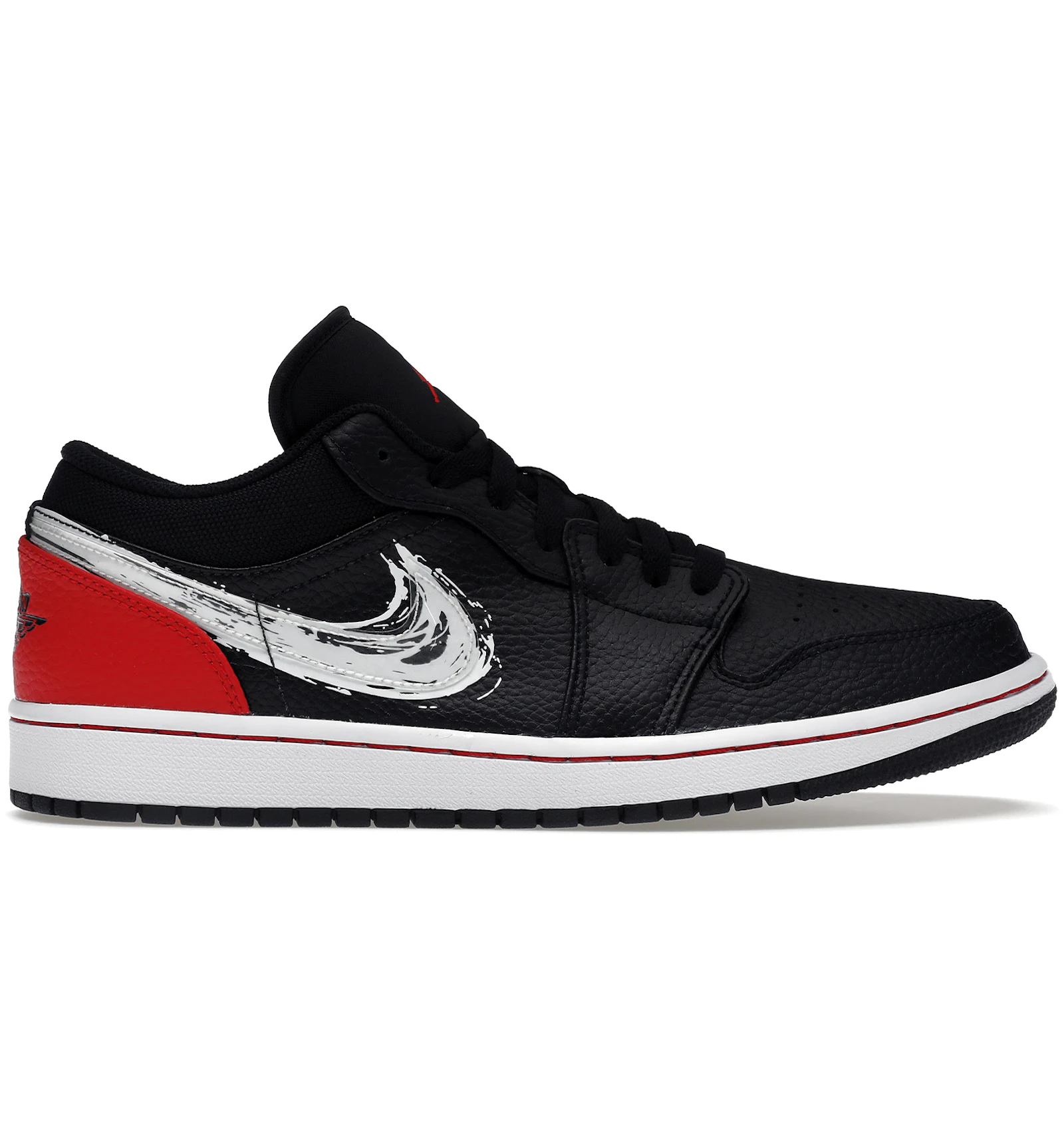 Jordan 1 Low Brushstroke Swoosh Black - DA4659-001 - CA