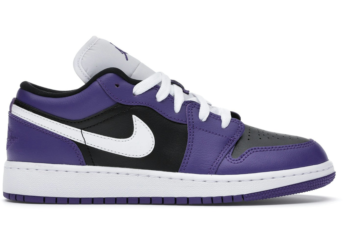 Jordan 1 Low Court Purple Black Gs 501 Jordan 1 Low Court Purple Black Gs 501