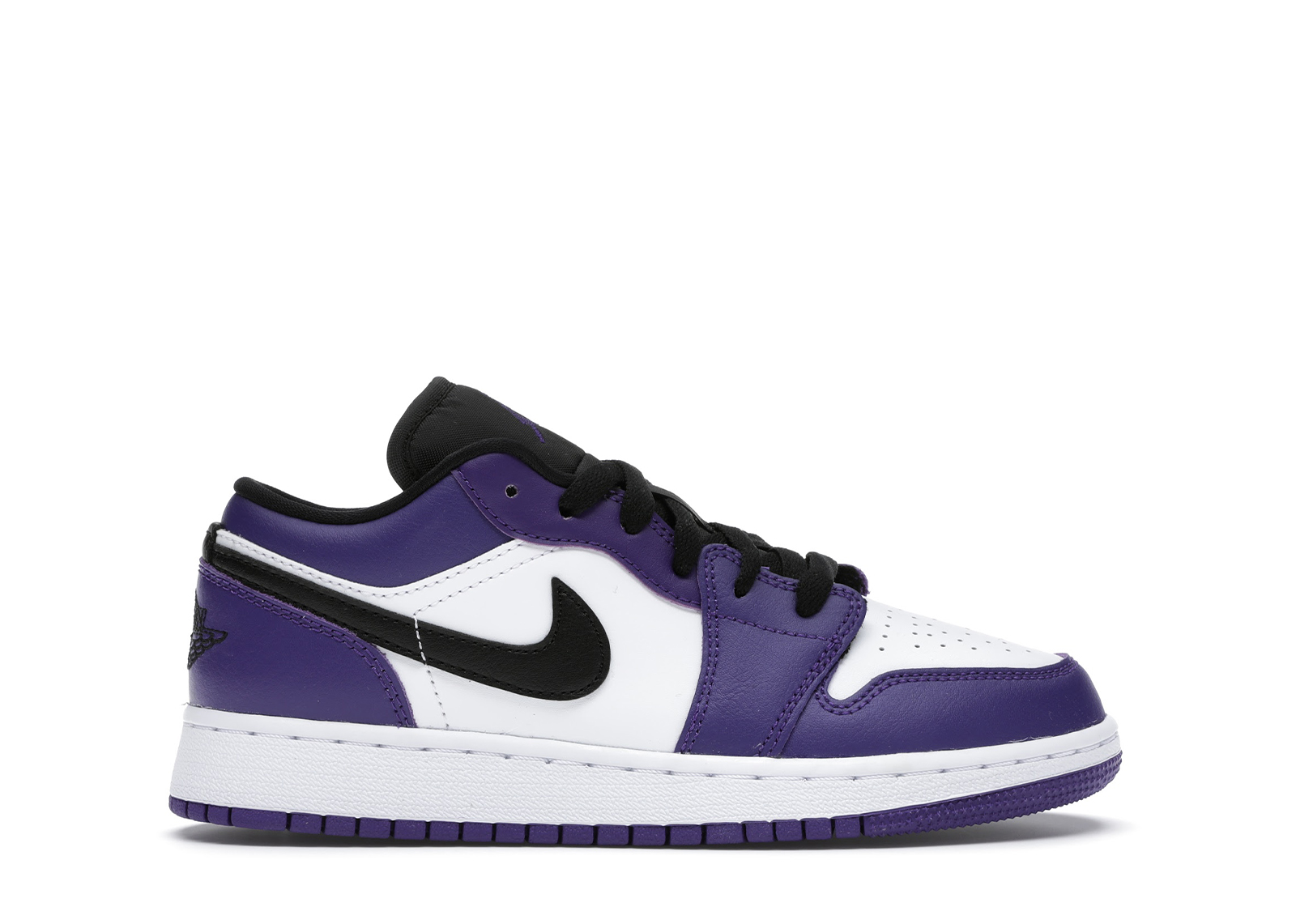Jordan 1 Low Court Purple White Men's - 553558-500 - US