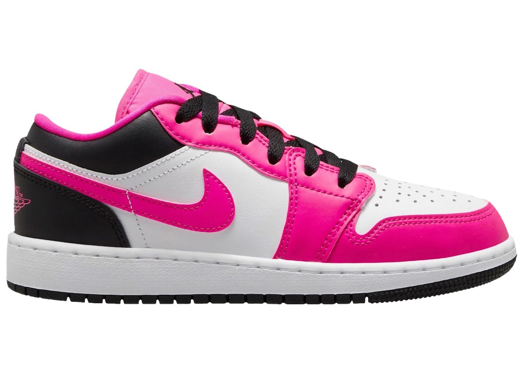 Pre-owned Jordan 1 Low Fierce Pink (gs) In Fierce Pink/black/white