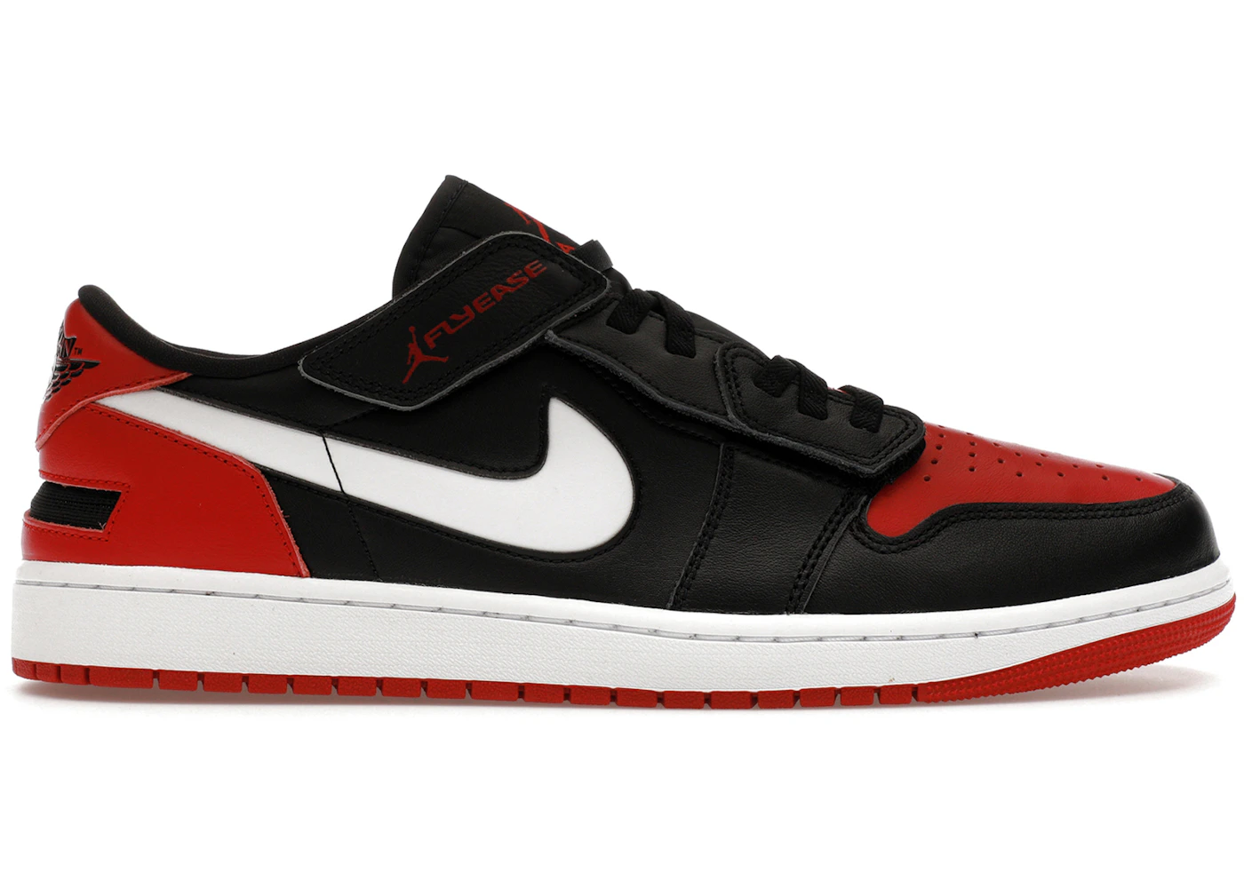 Low Black Air Jordan One Red Black White Jordan Low FlyEase Black