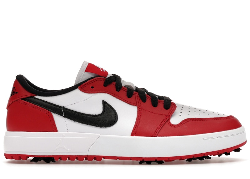 Jordan 1 Low Golf Spiked Varsity Red White Black Men's - IQ3417