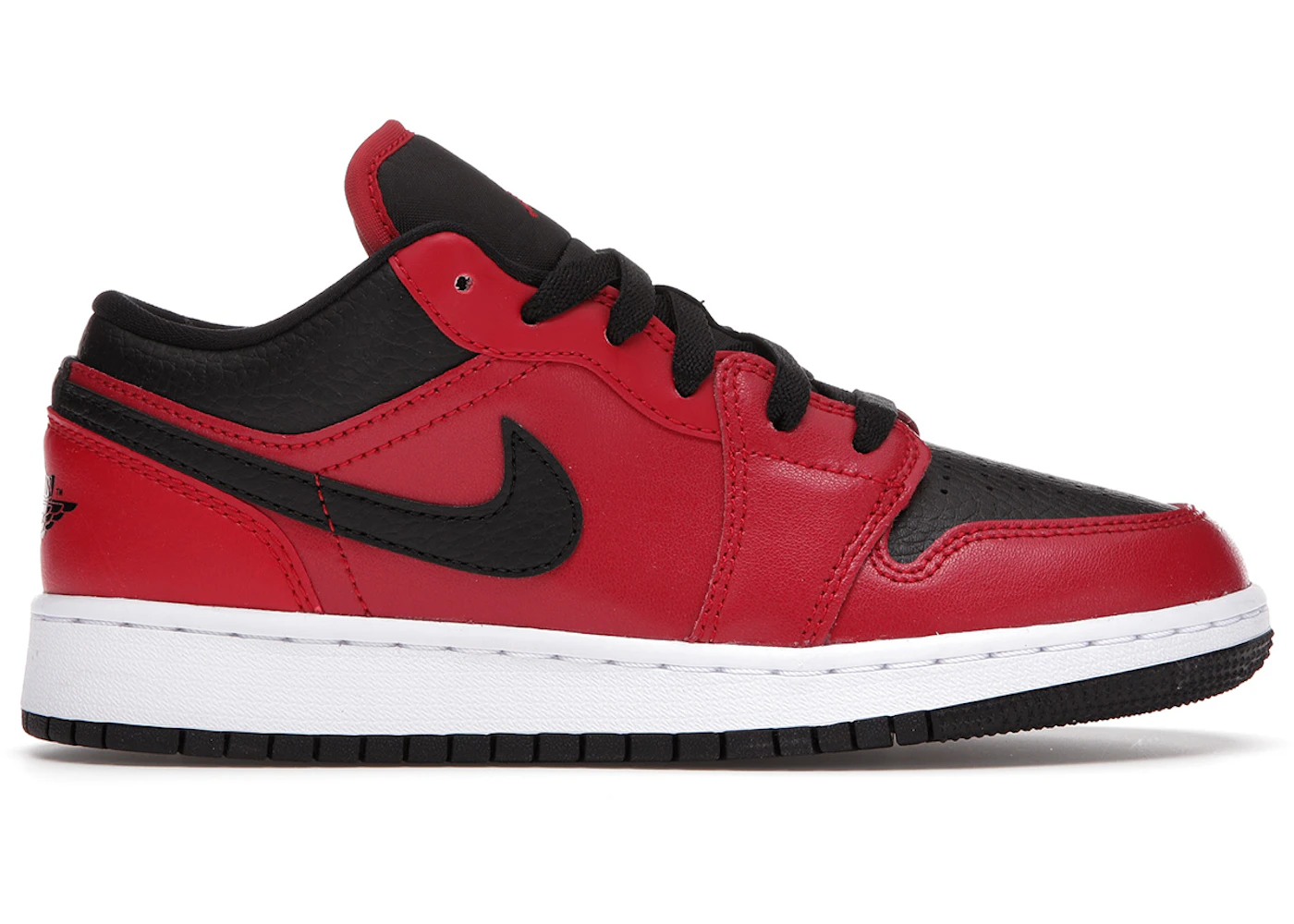 Jordan 1 Low Gym Red Black Pebbled Gs 605 Jordan 1 Low Gym Red Black Pebbled Gs 605