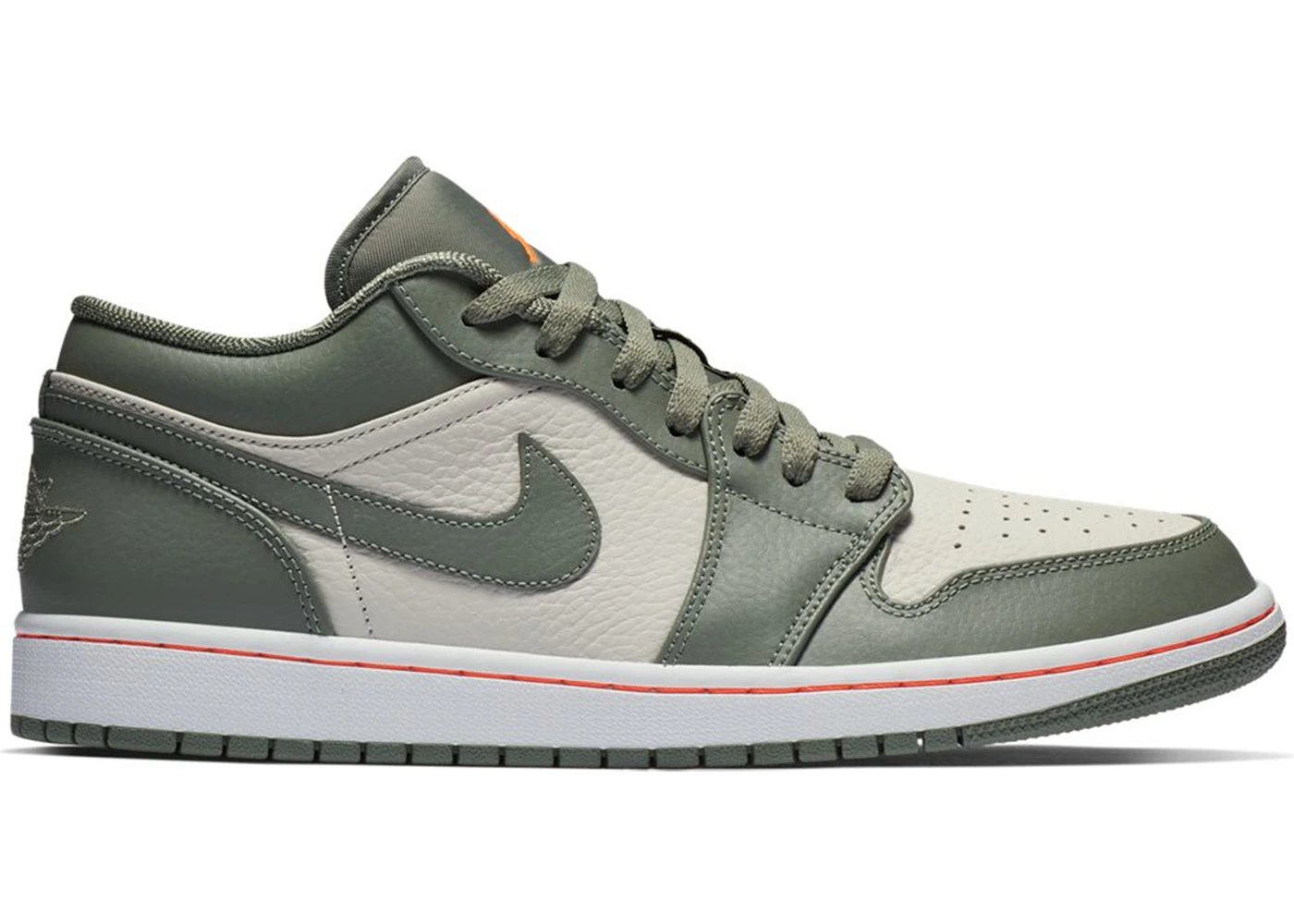 Army green top and black jordans