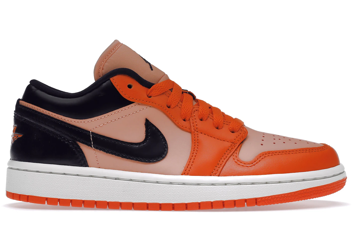 Orange black and white jordan 1 low Clearance