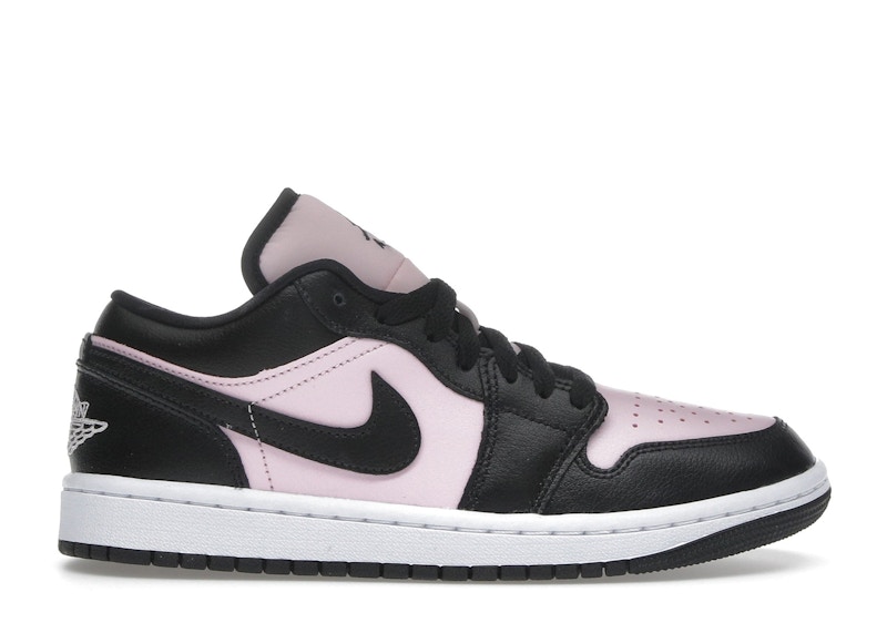 black and pink low top jordans