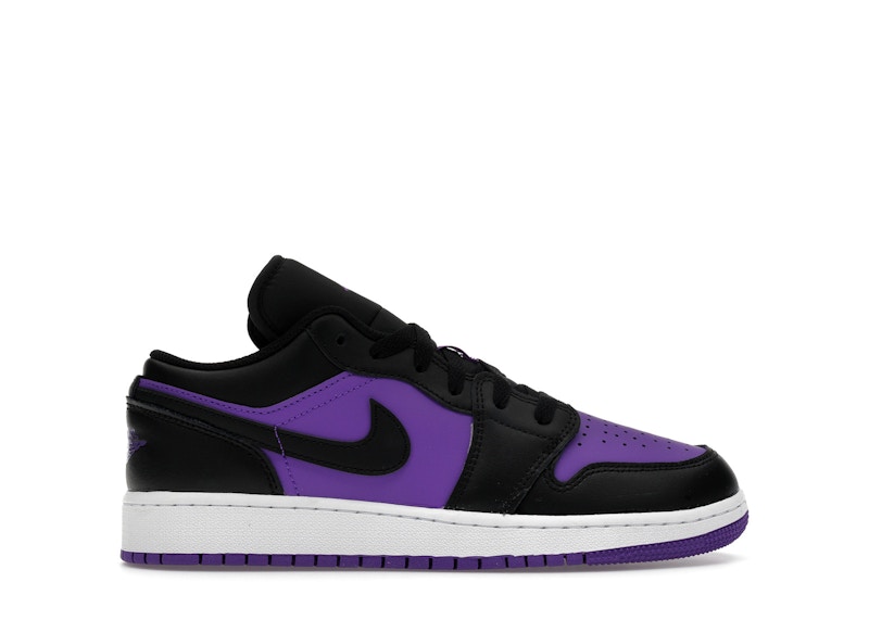 Pre-owned Jordan 1 Low Sneakers In Purple Venom/black/white In Multi