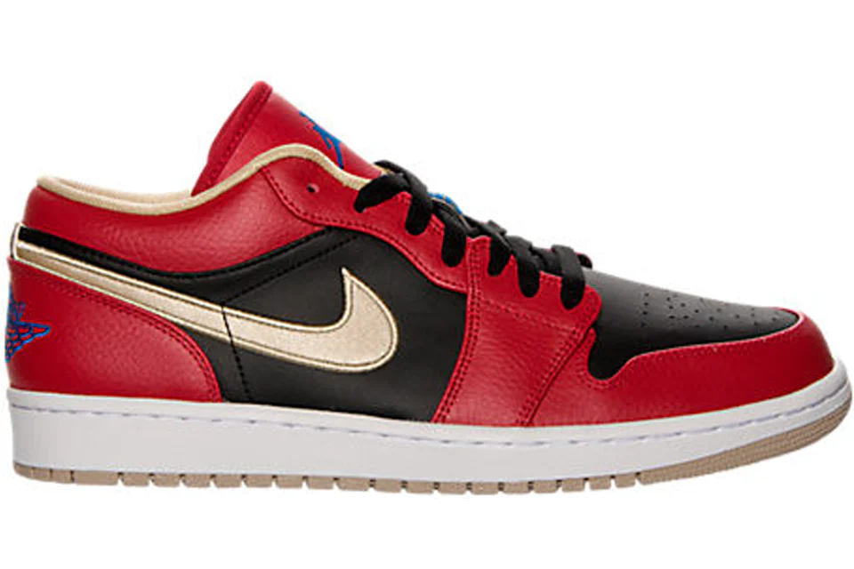 Jordan 1 black red gold hot sale