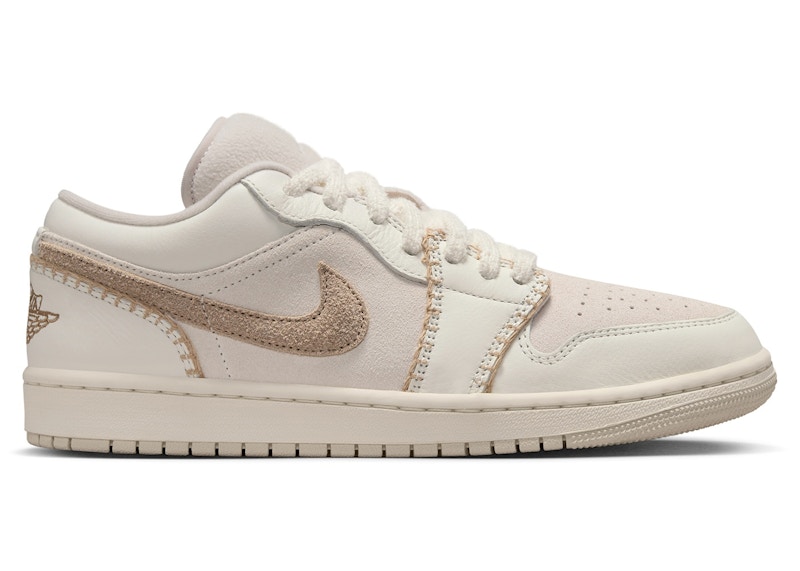 Pre-owned Jordan 1 Low Se Cozy Girl (women's) Sneakers In Light Orewood Brown/hemp/sail