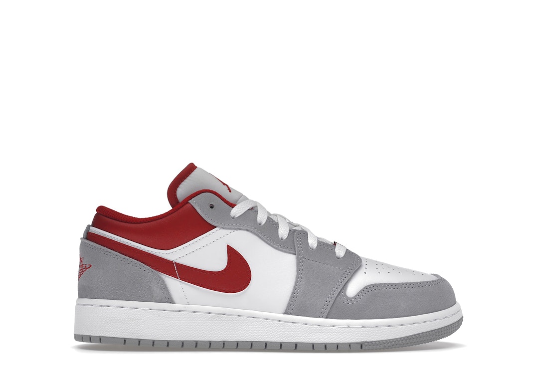 Pre-owned Jordan 1 Low Se Smoke Grey Gym Red (gs) In Smoke Grey/gym Red/white
