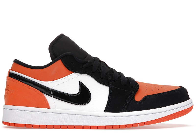 jordan 1 orange and black low