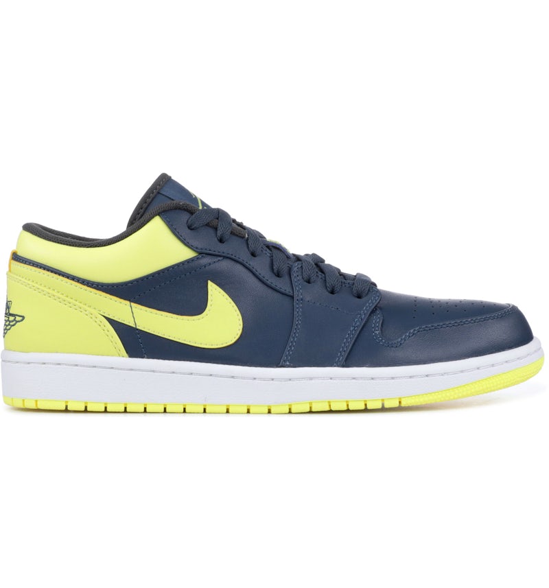 Jordan 1 Low Squadon Blue Electric Yellow Men s 553558 417 US