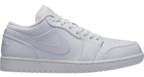 Air jordan 1 triple 2025 white low