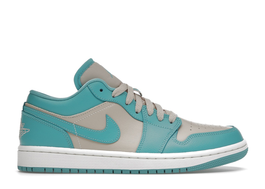 Pre-owned Jordan 1 Low Tropical Teal (women's) In Sanddrift/washed Teal-sail
