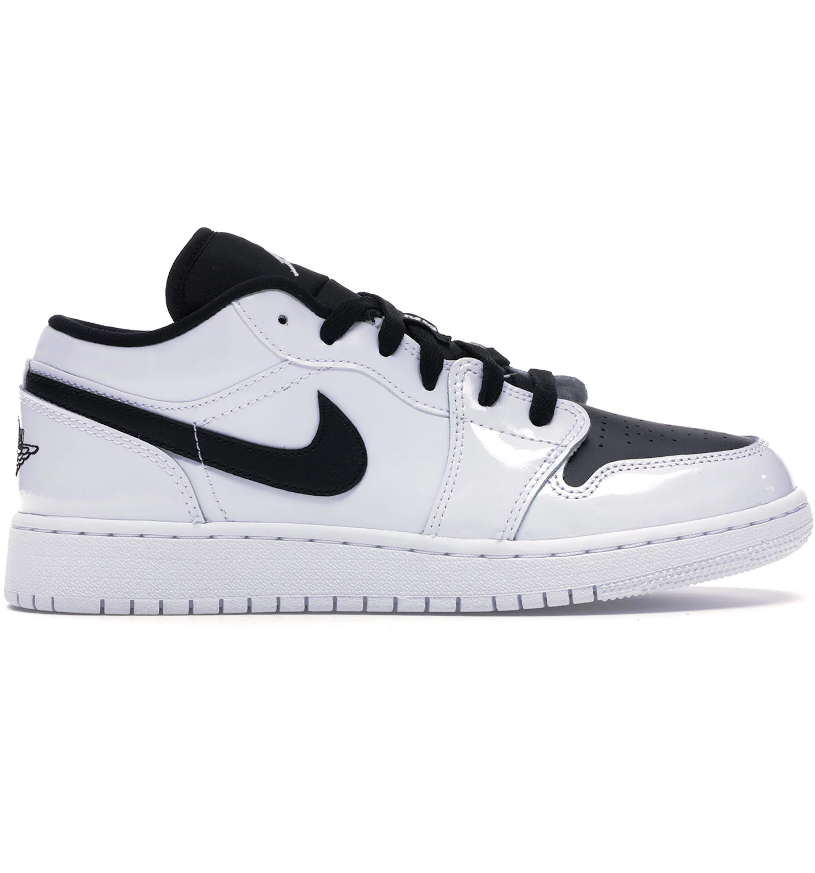 Jordan 1 low white black logo Clearance
