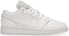Nike Air Jordan 1 Low Triple White Shoes 553558-130 Men's Sizes 8.5 11  14