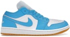 Jordan 1 Low White Gum Light Brown Dark Powder Blue (Women's)