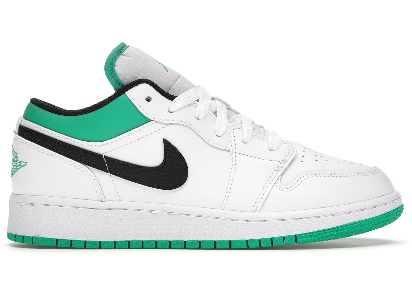 White and green top air jordan 1