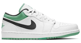 ナイキ GS エアジョーダン1 ロー "ホワイト/ラッキー グリーン タンブル レザー" Jordan 1 Low "White Lucky Green Tumbled Leather (GS)" 