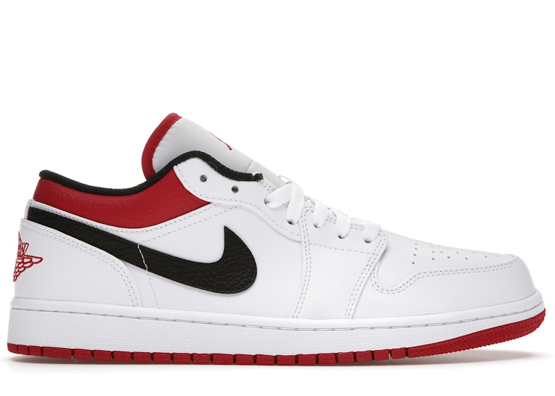 air jordan 1 low white and red