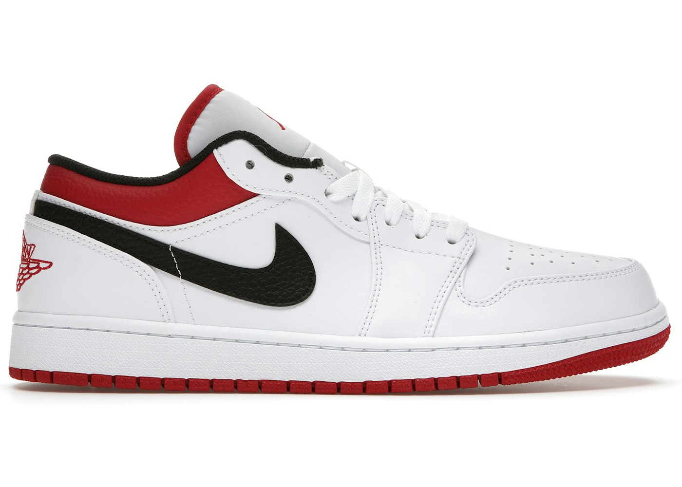 Jordan 1 Low White University Red Black 118 Jordan 1 Low White University Red Black 118