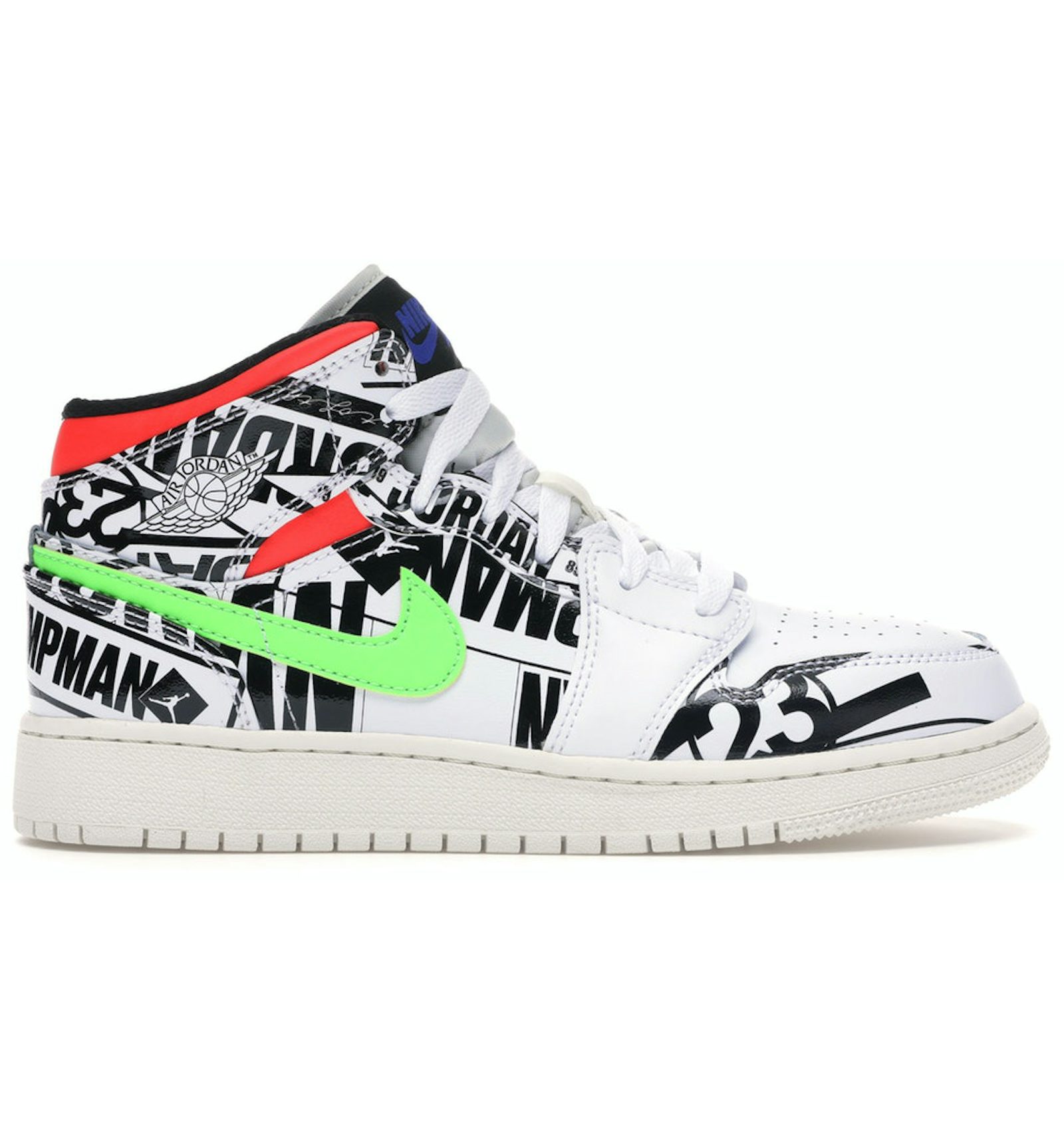 Air jordan 1 2025 mid over print logos