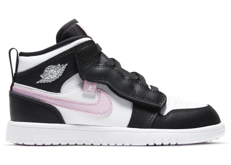 Air jordan 1 pink black and white on sale