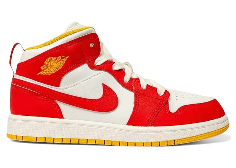 Jordan 1 Mid BP Speed Red White Gold (PS) - IM6563-624 - US