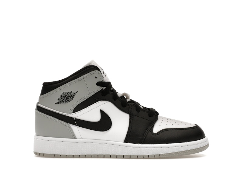 Pre-owned Jordan 1 Mid Barons Sneakers In White/light Smoke Grey/black In Multi