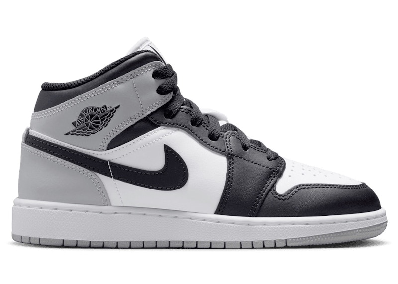 Pre-owned Jordan 1 Mid Barons Sneakers In White/light Smoke Grey/black
