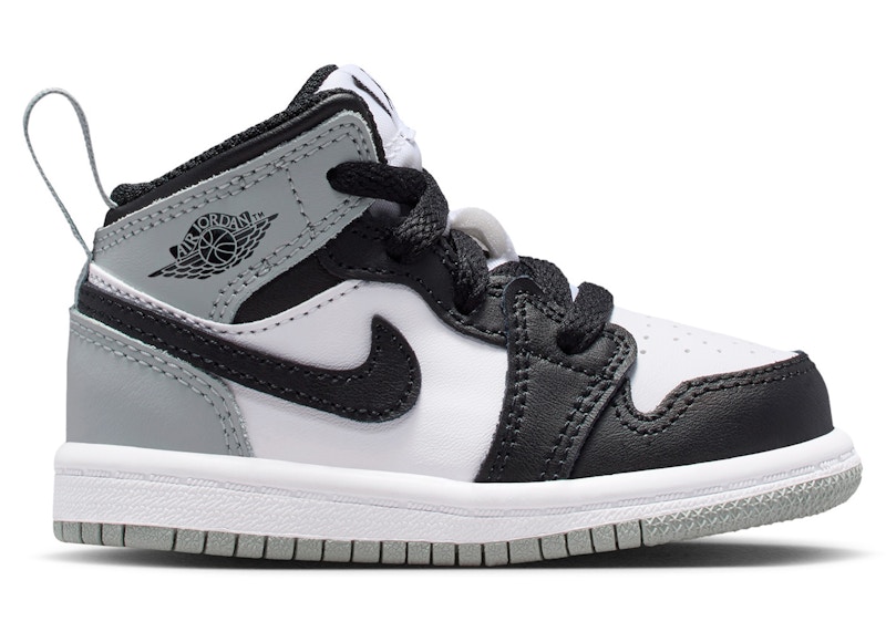 Pre-owned Jordan 1 Mid Barons Sneakers In White/light Smoke Grey/black In Multi